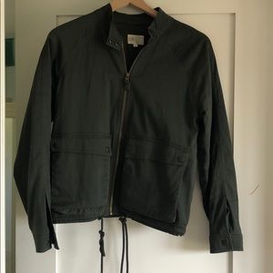 Army green bomber jacket